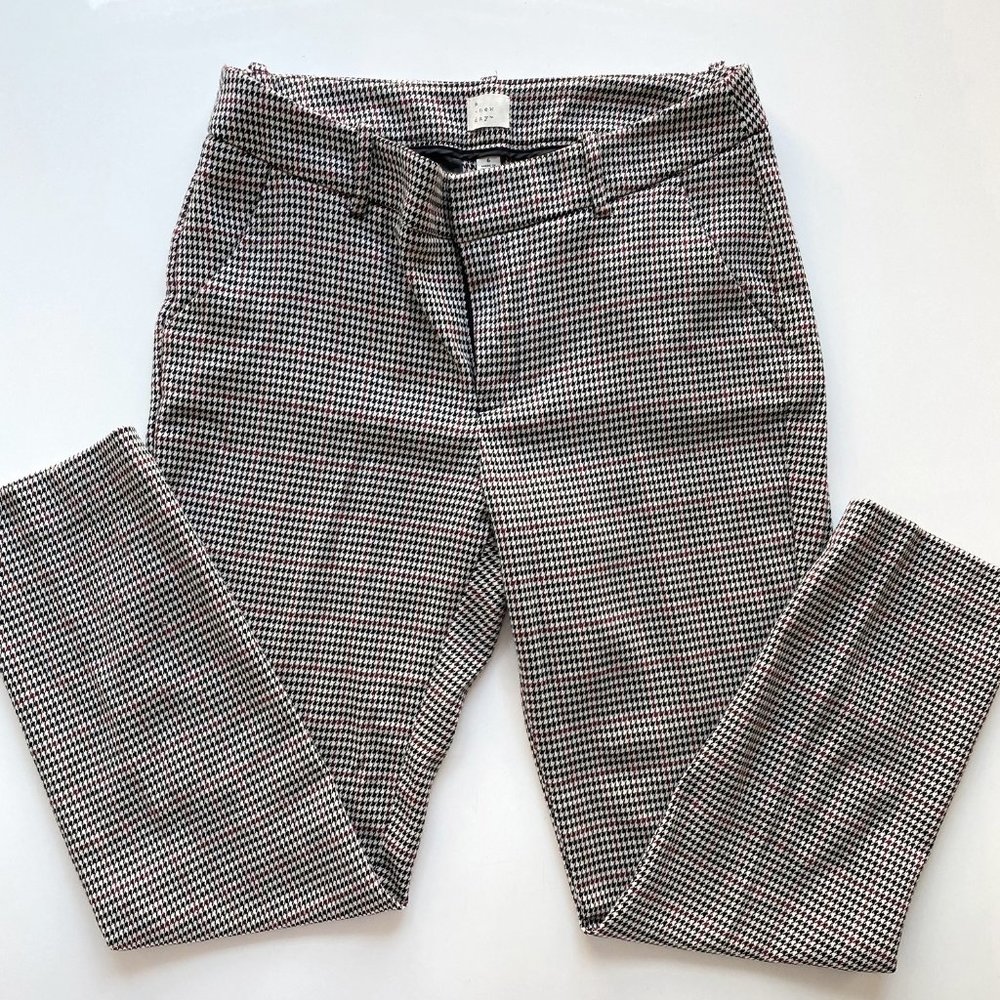 Men's Skinny Fit Cropped Houndstooth Trouser